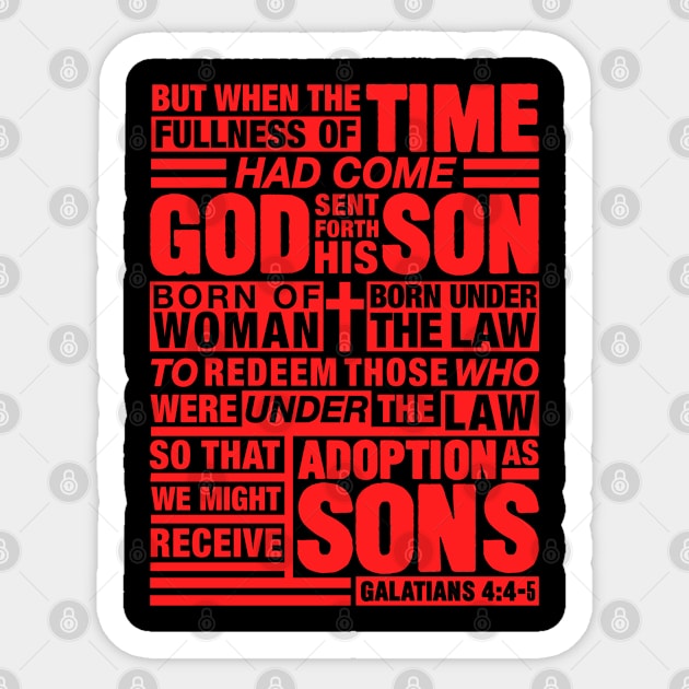 Galatians 4:4-5 Adoption As Sons Sticker by Plushism